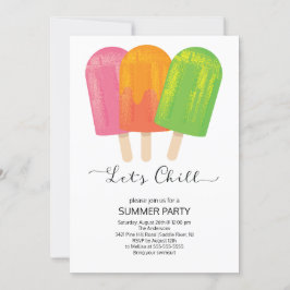Leuk Let's Chill Ice Poppen Summer Party Kaart