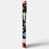 Leuk Leuk Bloemenharten Inspirivity Zwart Patroon Case-Mate iPhone Case (Achterkant / Rechts)