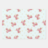 Leuk Leuk Goud Folie Roze Frost Wit Kerstmis Inpakpapier Vel (Voorkant 2)