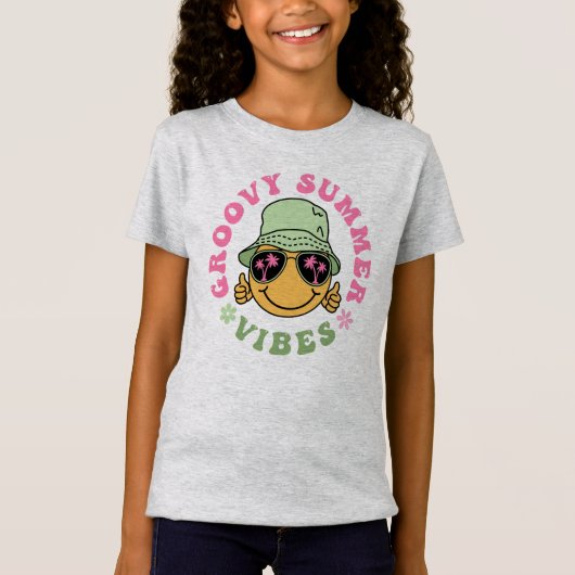 Leuk Leuk Groovy Zomer Vibes T-shirt (Voorkant)