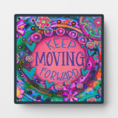 Leuk Leuk Inspirerend Blijf Vooruit Quote Fotoplaat (Voorkant)