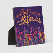 Leuk Leuk Inspirerend Soul Wildflowers Quote Fotoplaat (Voorkant)