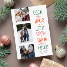 Leuk leuk kleurrijk drie foto kerst