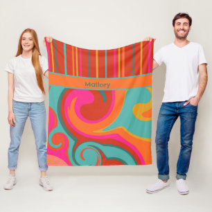 Leuk Leuk Kleurrijk Funky Meisje Inspirity Fleece Deken