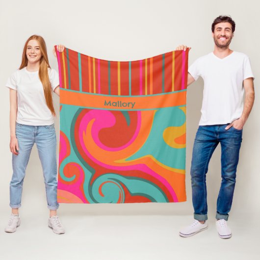 Leuk Leuk Kleurrijk Funky Meisje Inspirity Fleece Deken (In situ)