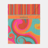 Leuk Leuk Kleurrijk Funky Meisje Inspirity Fleece Deken (Voorkant)