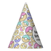 Leuk Leuk Kleurrijk Sprinkle Donut Patroon Feesthoedjes (Links)