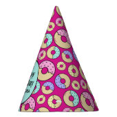 Leuk Leuk Kleurrijk Sprinkle Donut Patroon Magenta Feesthoedjes (Rechts)