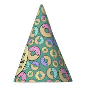 Leuk Leuk Kleurrijk Strooidonut Patroon Groen Feesthoedjes (Rechts)