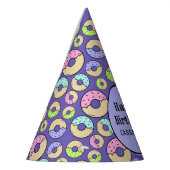 Leuk Leuk Kleurrijk Strooidonut Patroon Paarse Feesthoedjes (Links)