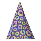 Leuk Leuk Kleurrijk Strooidonut Patroon Paarse Feesthoedjes (Rechts)