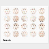 Leuk Leuk Leuk Wit Bruin Kinder Speelgoed Car Plan Ronde Sticker (Vel)