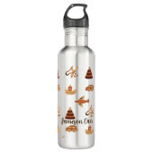 Leuk Leuk Leuk Wit Bruin Kinder Speelgoed Car Plan Waterfles (Voorkant)