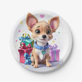 Leuk Leuk Meisje Chihuahua en Cadeaus Verjaardagsf Papieren Bordje (Voorkant)