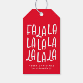 Leuk leuk rood gepersonaliseerde kerstvakantie cadeaulabel