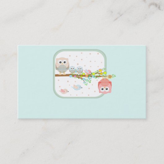 leuk leuke visitekaartje voor de kleuterschool in  (Voorkant)