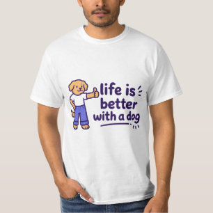 Leuk leven is beter met een hond shirt Grappig