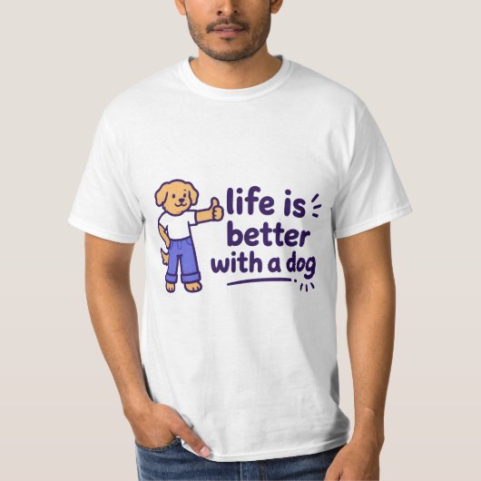 Leuk leven is beter met een hond shirt | Grappig (Voorkant)