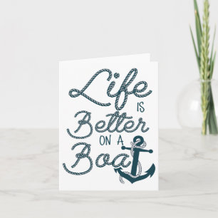 Leuk leven is beter op een boot cruisen liefhebber kaart