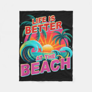 Leuk leven is beter op het strand cruisen vakantie fleece deken