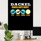 Leuk Leven Met Een Dachshund Poster (Thuiskantoor)