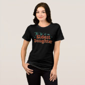 Leuk Leven van Oudste Dochter Meisjes Tri-Blend Shirt (Voorkant volledig)