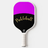 Leuk Levendig Tropisch Roze Zwart Curves Fancy Scr Pickleball Paddle (Achterkant)