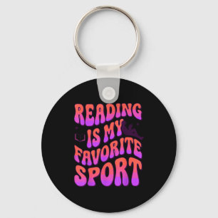 Leuk lezen is favoriete sport grappig boek liefheb sleutelhanger