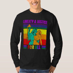 Leuk LGBT Pride Vrijheid Gerechtigheidsstandbeeld T-shirt