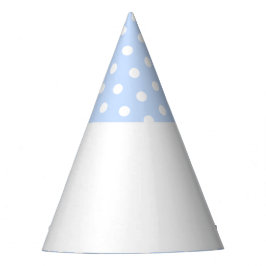 Leuk Licht Pastel Blauw Wit Kleur Blok Polka Dots Feesthoedjes