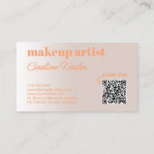 Leuk Licht Taupe Bruin Zonnig Sinaasappel Vet Typo Visitekaartje (Achterkant)