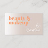 Leuk Licht Taupe Bruin Zonnig Sinaasappel Vet Typo Visitekaartje (Voorkant)