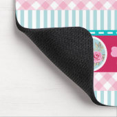 Leuk Lichtrose & Blauw Patroon Girly Muismat (Hoek)