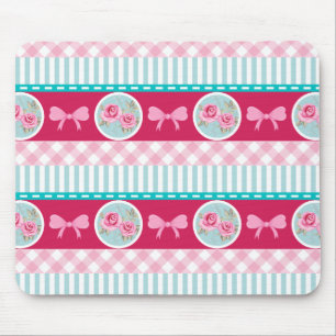 Leuk Lichtrose & Blauw Patroon Girly Muismat