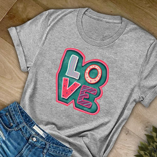 Leuk Liefde Modern Roze Inspirivity T-shirt