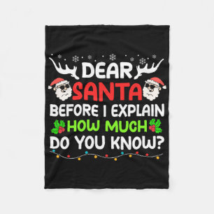 Leuk lieve Sint ik kan Kerstmis uitleggen voor kin Fleece Deken