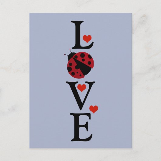 Leuk lieveheersbeestje briefkaart (Voorkant)