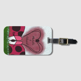 Leuk lieveheersbeestje paar bagagelabel