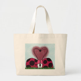 Leuk lieveheersbeestje paar grote tote bag