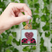 Leuk lieveheersbeestje paar sleutelhanger (Hand)