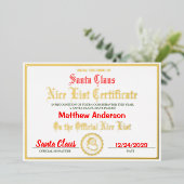 Leuk lijstcertificaat | Kinderkerstcadeau Folie Feestdagenkaart (Staand Voorkant)