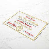 Leuk lijstcertificaat | Kinderkerstcadeau Folie Feestdagenkaart (Gedraaid)