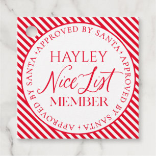 Leuk lijstlid goedgekeurd door Santa Christmas Bedankjes Labels