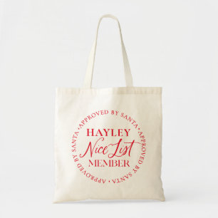 Leuk lijstlid goedgekeurd door Santa Christmas Tote Bag