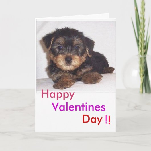 leuk lilpuppy, Valentijns, Gelukkige Dag! ! Feestdagen Kaart (Voorkant)