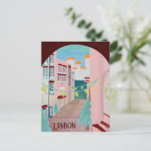 Leuk Lissabon Portugese Winter Briefkaart (Staand voorkant)