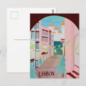 Leuk Lissabon Portugese Winter Briefkaart (Voorkant / Achterkant)