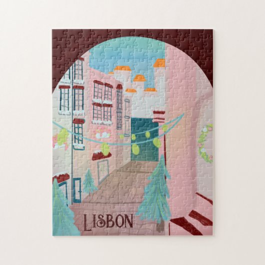 Leuk Lissabon Portugese Winter Legpuzzel (Verticaal)