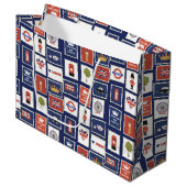 leuk Londen-patroonreizen Groot Cadeauzakje (Voorkant Gekanteld)