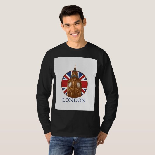Leuk Londens ontwerp T-shirt (Voorkant volledig)